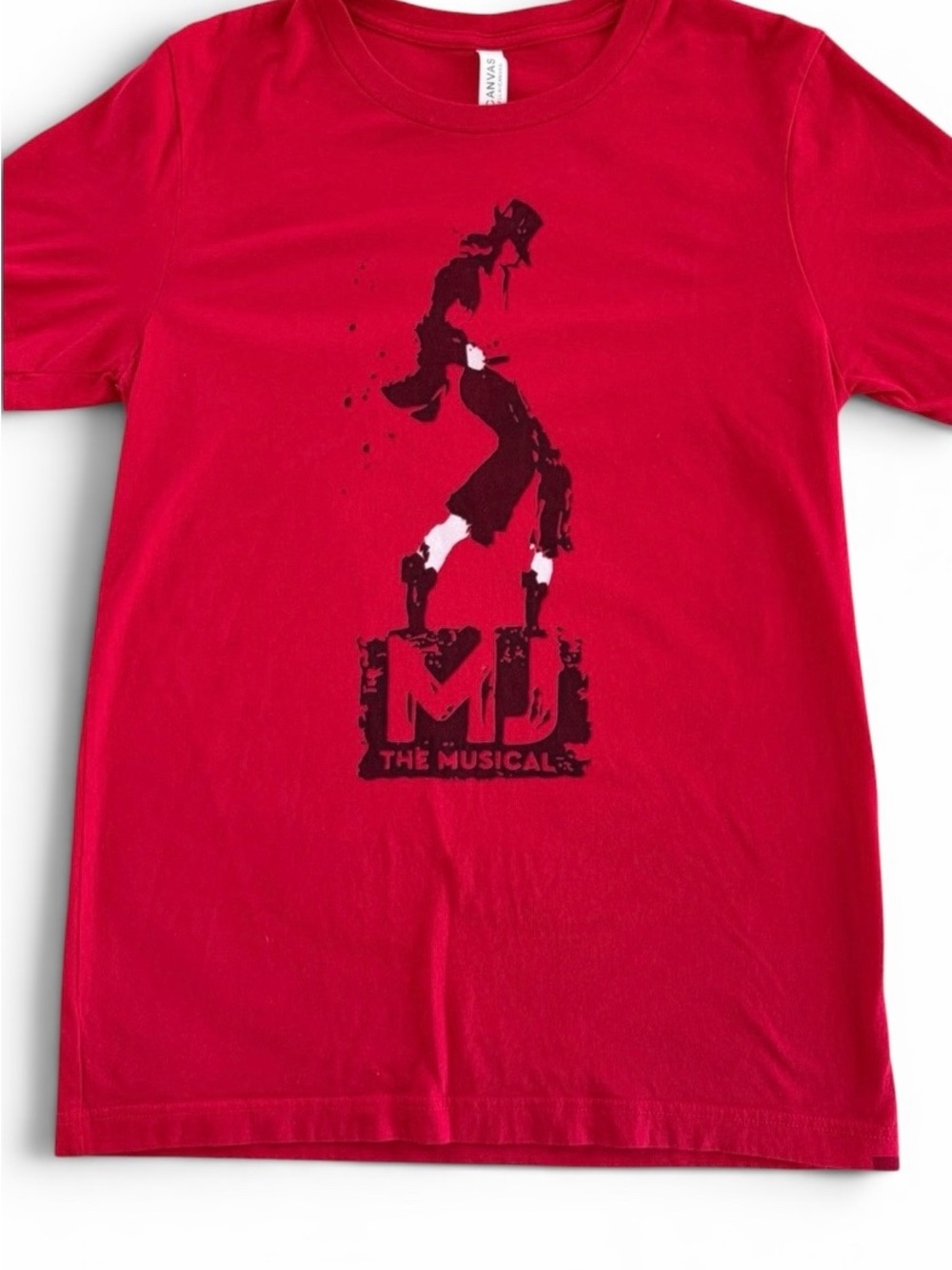 Michael Jackson MJ The Musical Graphic T-Shirt Red Bella Canvas Size M